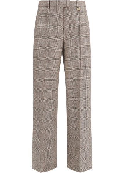 Pantaloni Tailored linen and wool-blend Pants