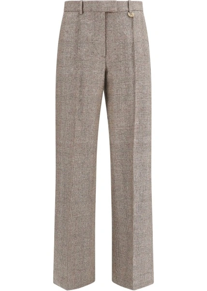 Pantaloni Tailored linen and wool-blend Pants