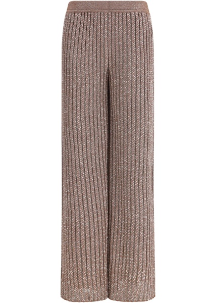Pantaloni Tailored Pants in lamé viscose with sequins