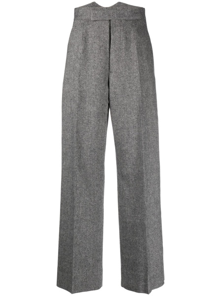 Pantaloni talie inalta Vivienne Westwood negri din lana si elastan