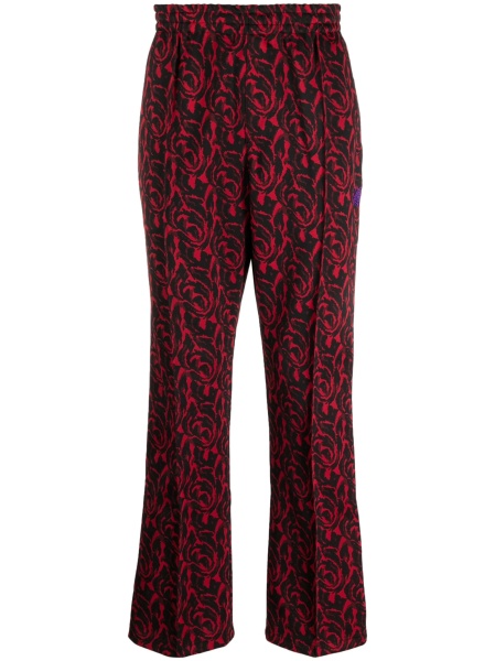 Pantaloni tur lasat BARACUTA X NEEDLES rosii din polyester