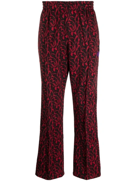 Pantaloni tur lasat BARACUTA X NEEDLES rosii din polyester