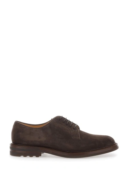 Pantofi eleganti Brunello Cucinelli din piele intoarsa