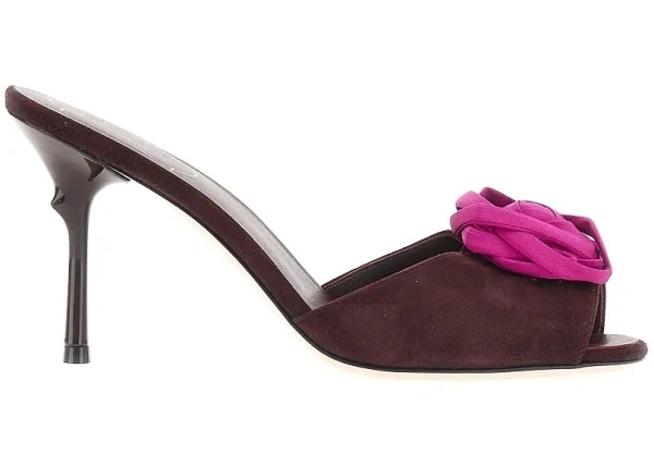 Pantofi 'Rose Vivier' suede leather mules