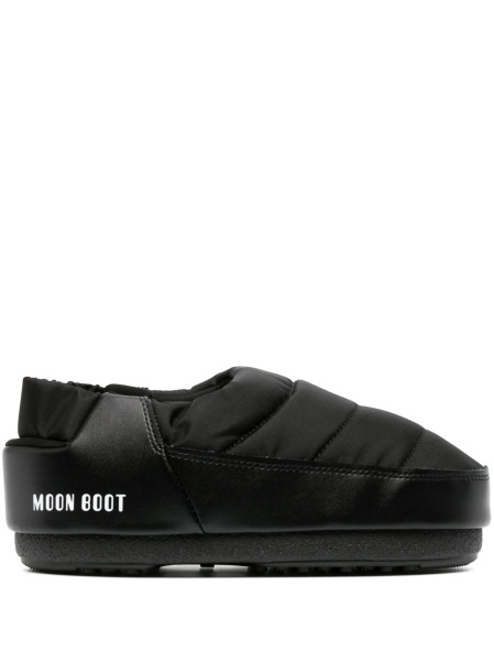 Papuci Moon Boot negri din poliamida si pvc