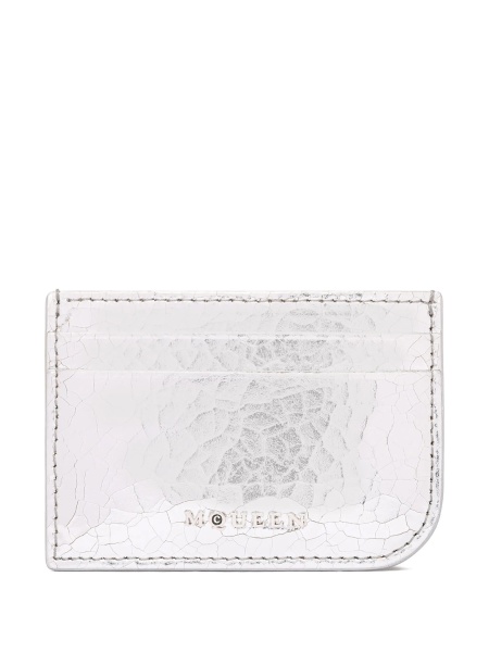 Portofel Alexander McQueen gri din piele
