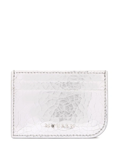 Portofel Alexander McQueen gri din piele