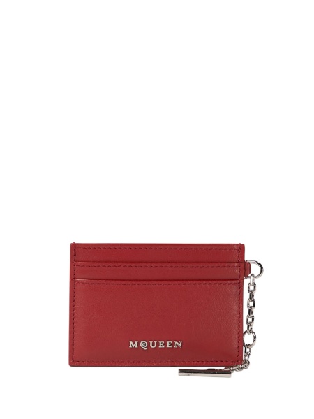Portofel Alexander McQueen rosu din piele