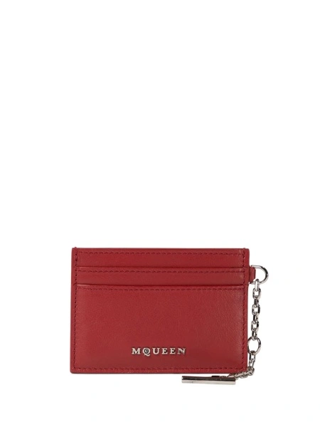 Portofel Alexander McQueen rosu din piele
