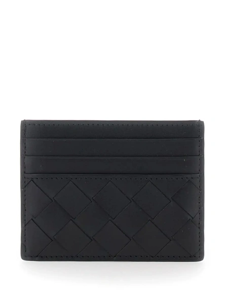 Portofel Bottega Veneta negru din piele