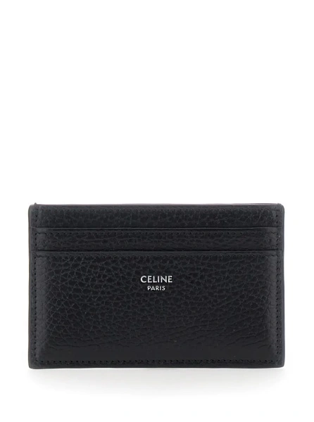 Portofel Céline negru din piele 'MEDIUM CARD HOLDER'