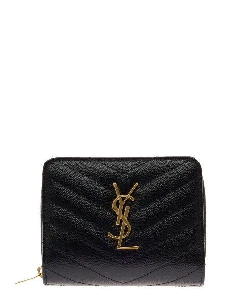 Portofel Saint Laurent negru din piele