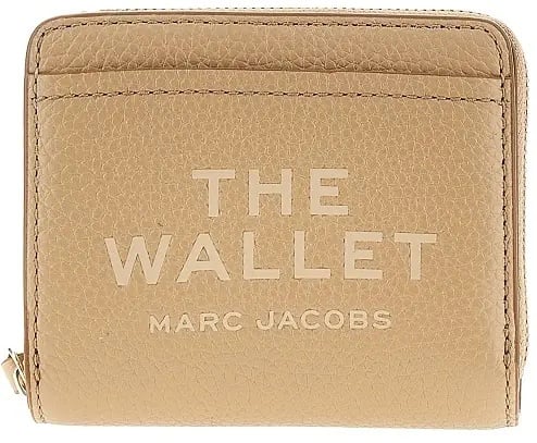 Portofele Grained leather mini compact wallet