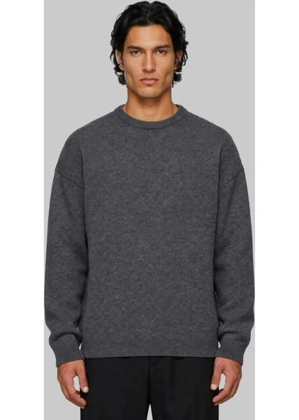 Pulover Anthracite Crew-Neck Sweater