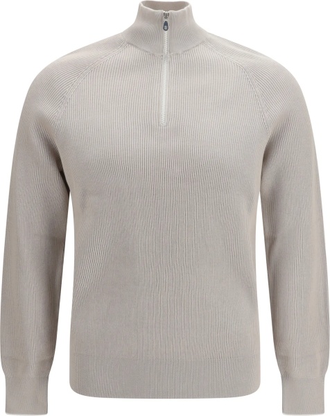 Pulover Cotton Sweater with a high neckline