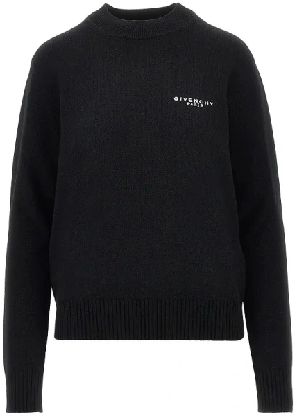 Pulover Givenchy negru din casmir si lana