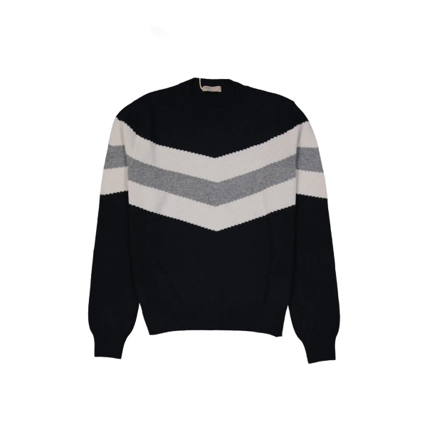 Pulover Herno zigzag-stripe sweater
