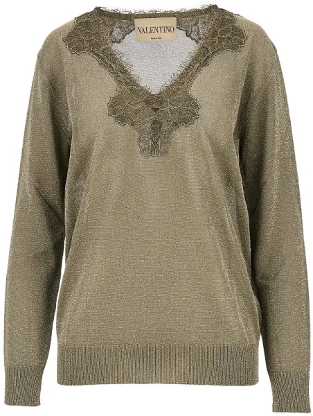 Pulover Lurex sweater with lace