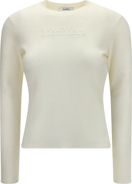 Pulover Max Mara alb din lana