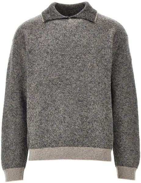 Pulover Mohair-blend sweater with collar