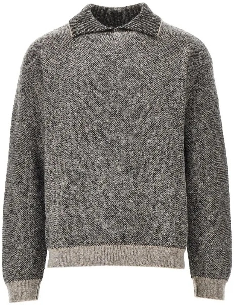 Pulover Mohair-blend sweater with collar