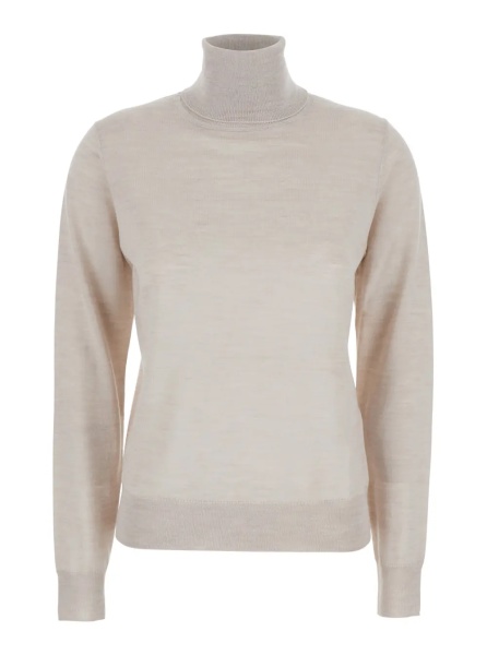 Pulover P.A.R.O.S.H. Beige Turtleneck Sweater in Wool Blend Woman