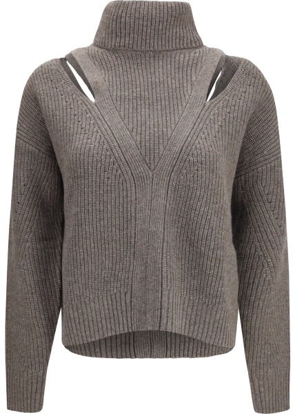 Pulover P.A.R.O.S.H. High-neck Sweater with perforated shoulders