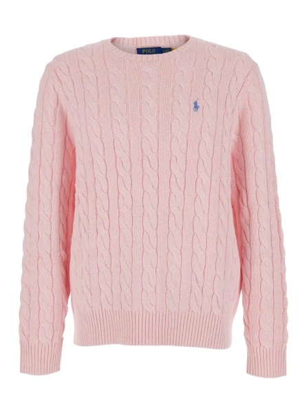 Pulover Ralph Lauren roz din bumbac