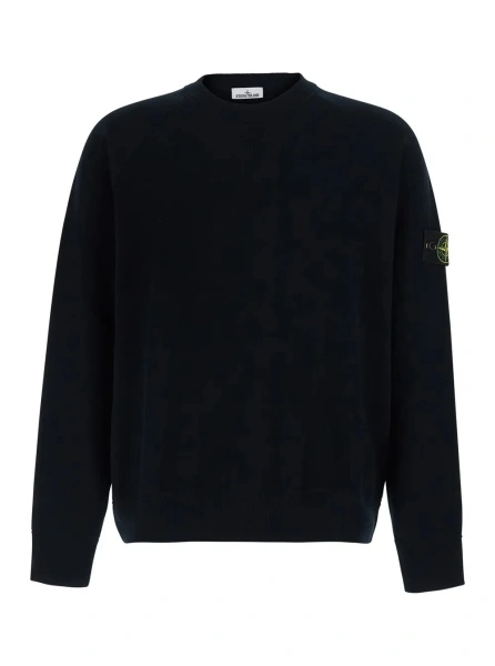 Pulover Stone Island negru din lana