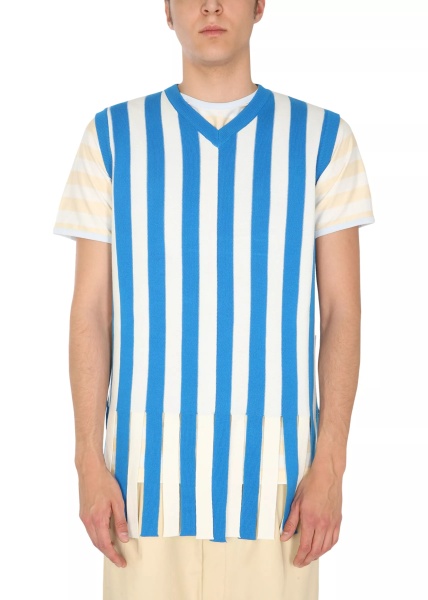 Pulover Sweater With Striped Pattern
