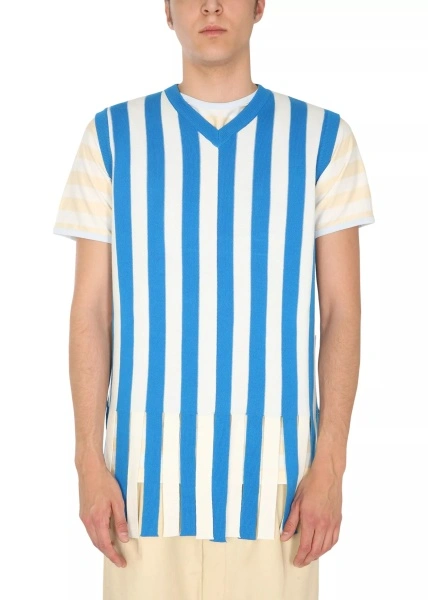 Pulover Sweater With Striped Pattern