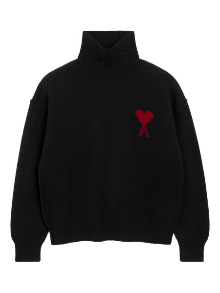 Pulover tricotat AMI Paris negru