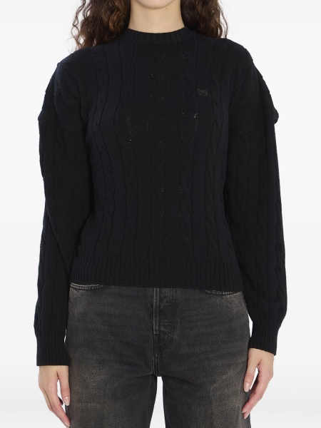 Pulover tricotat Balenciaga negru