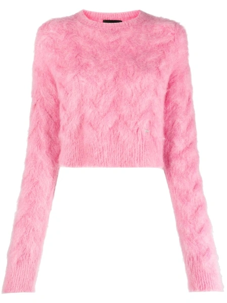 Pulover tricotat DSQUARED2 roz