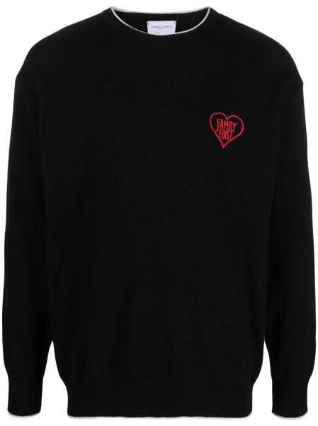 Pulover tricotat Family First negru