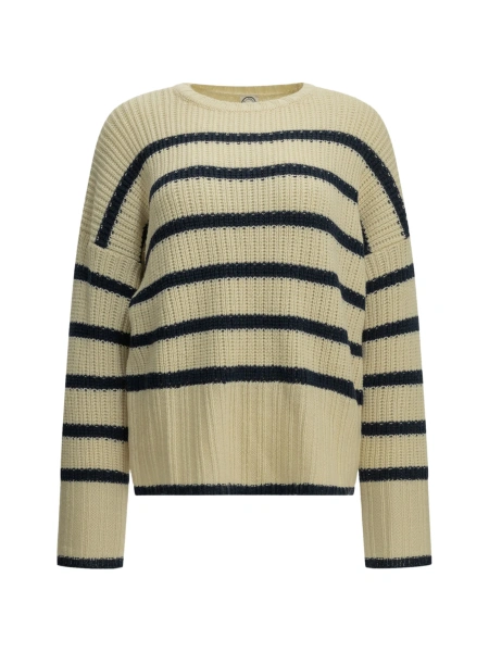 Pulover tricotat INES DE LA FRESSANGE alb