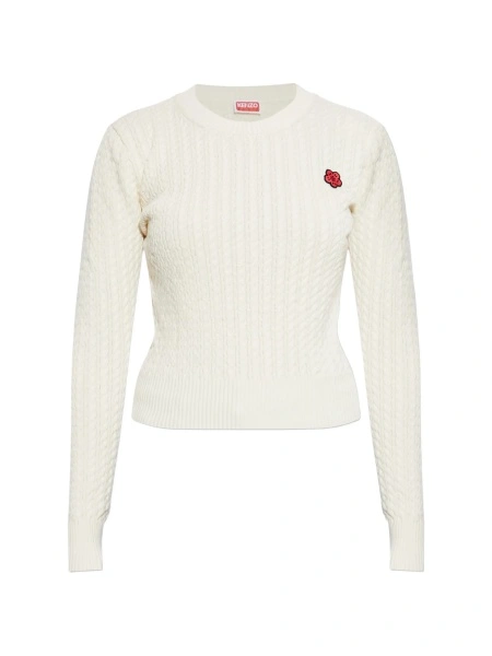 Pulover tricotat Kenzo neutru