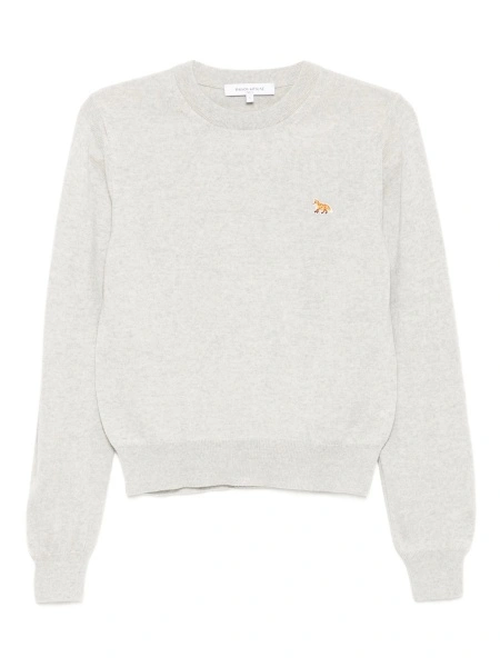 Pulover tricotat MAISON KITSUNÉ gri