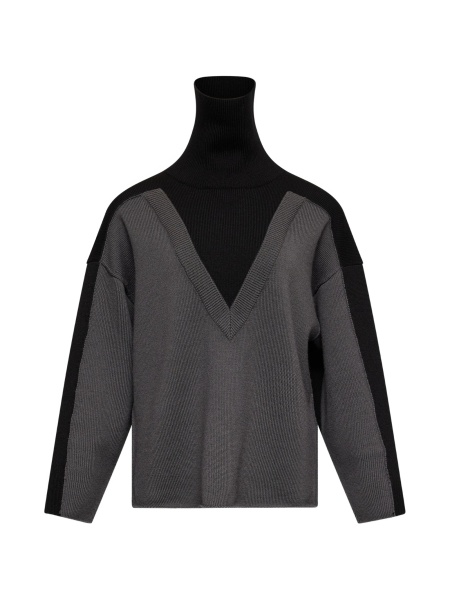 Pulover tricotat MM6 Maison Margiela negru