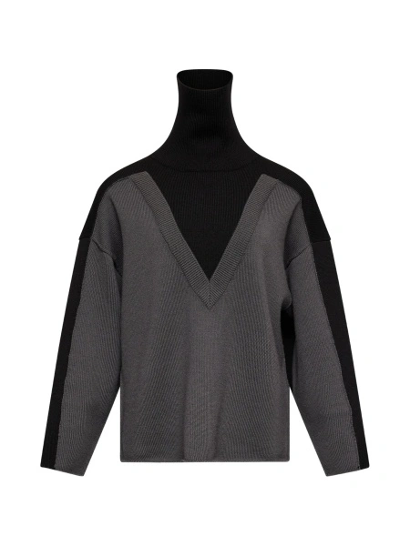 Pulover tricotat MM6 Maison Margiela negru