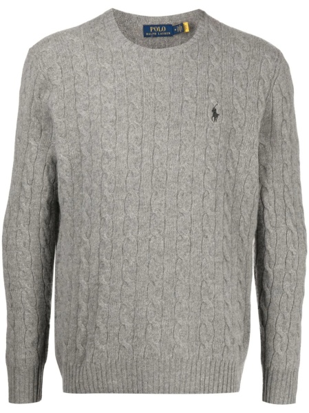 Pulover tricotat Ralph Lauren gri