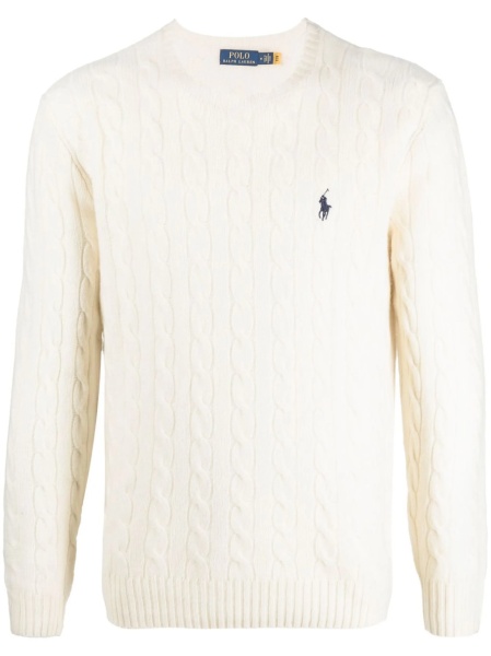 Pulover tricotat Ralph Lauren neutru