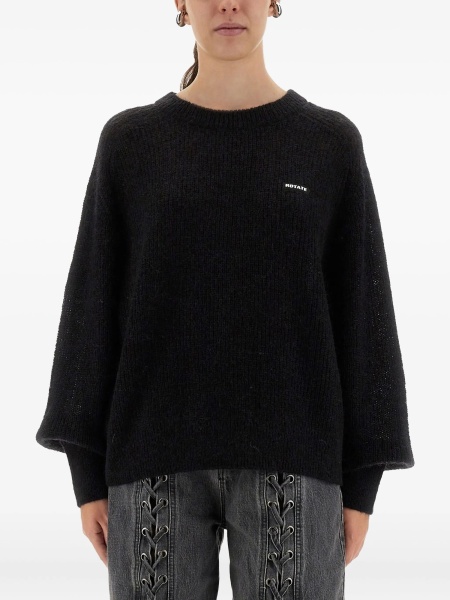 Pulover tricotat ROTATE Birger Christensen negru