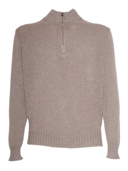 Pulover WOOL AND CASHMERE ZIPPED SWEATER