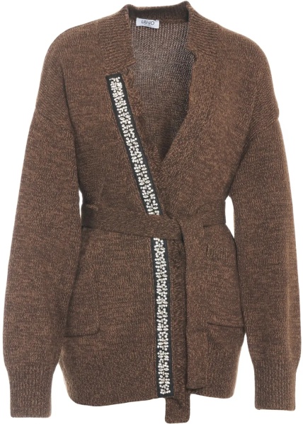 Pulovere Cardigan with rhinestone application