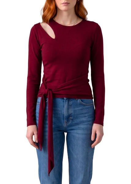 Pulovere Cut-Off Top With Sash