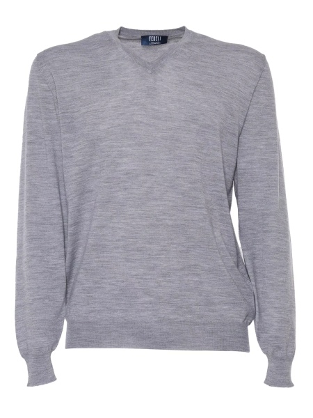 Pulovere Gray pullover in cool wool