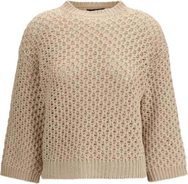 Pulovere Jumper crafted from Platinum yarn with micro sequins