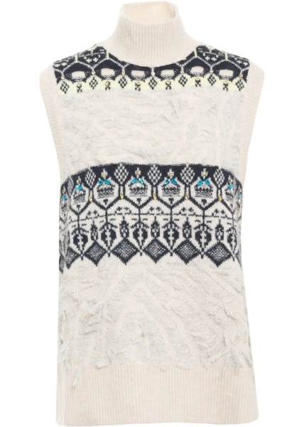 Pulovere Knit vest with rhinestone application