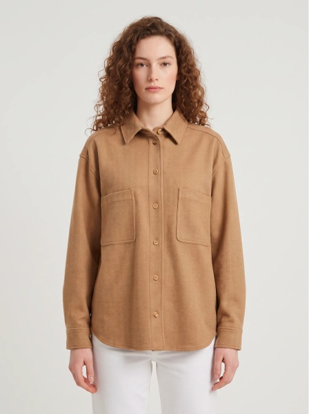 Pulovere Ladino Jacket In Camel And Virgin Wool